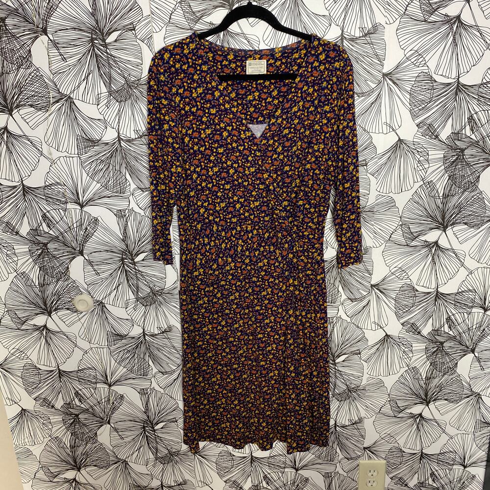 Mountain Warehouse Navy Ditsy Floral Jersey Midi Dress Women's Size: 14 - Picture 6 of 6